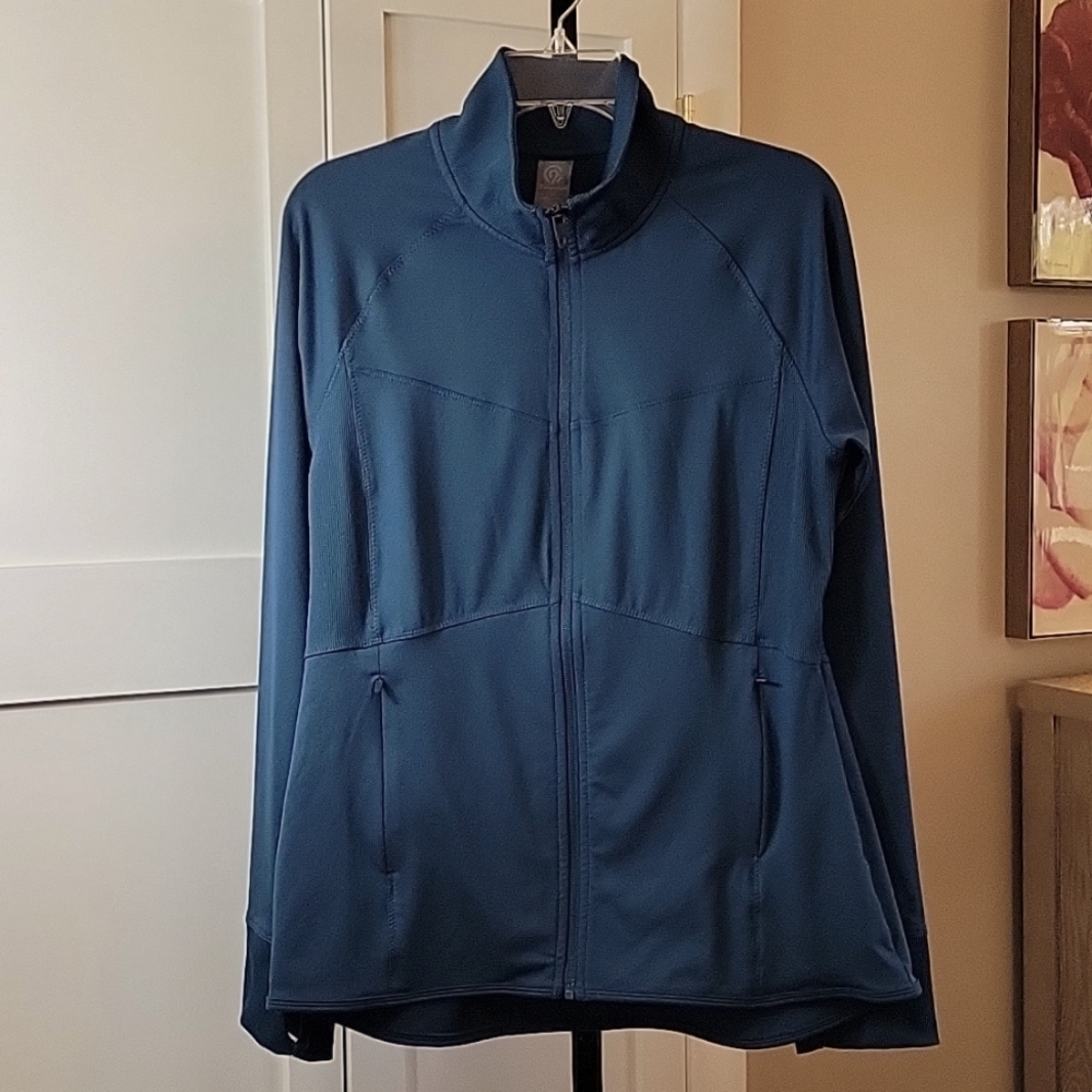 C9 Champion Women's Full Zip Cardio Jacket High Low Hem 2 Pocket Size L